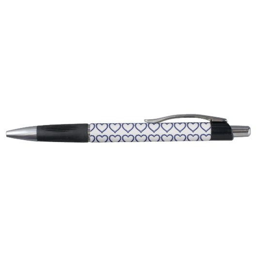 Gemstone Sapphire Blue Heart Pen (Bovenkant)