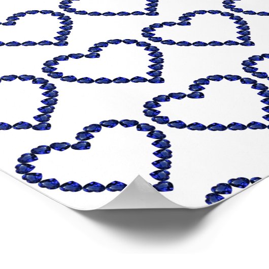Gemstone Sapphire Blue Heart Poster (Hoek)