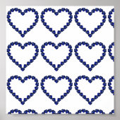 Gemstone Sapphire Blue Heart Poster (Voorkant)
