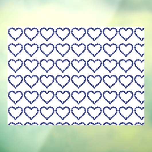 Gemstone Sapphire Blue Heart Raamsticker (Vel 3)