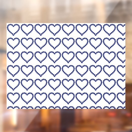 Gemstone Sapphire Blue Heart Raamsticker (Vel 2)