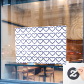 Gemstone Sapphire Blue Heart Raamsticker (Cafe Raam)