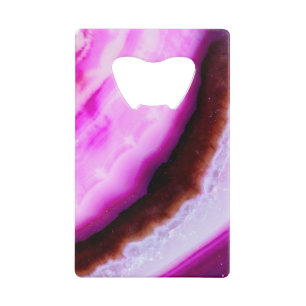 Gemstone-serie - Agate in Paars Creditkaart Flessenopener