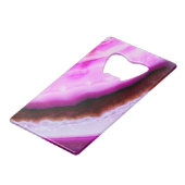 Gemstone-serie - Agate in Paars Creditkaart Flessenopener (Voorkant Gekanteld)