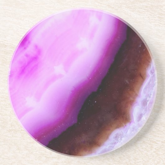 Gemstone-serie - Agate in Paars Zandsteen Onderzetter (Voorkant)