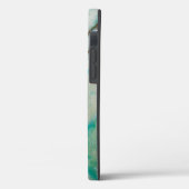 Gemstone-serie - gekrokken turquotering met groen Case-Mate iPhone case (Achterkant / Links)