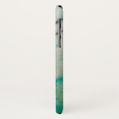 Gemstone-serie - gekrokken turquotering met groen Case-Mate iPhone case (Achterkant/links)