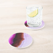 Gemstone-serie - Paars gewijs met kwarts Zandsteen Onderzetter (Zijkant)