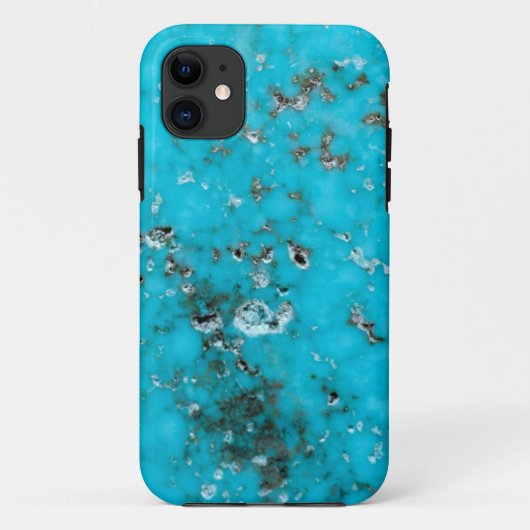 Gemstone-serie - Turquoise Hoesje-Mate iPhone Case (Achterkant)