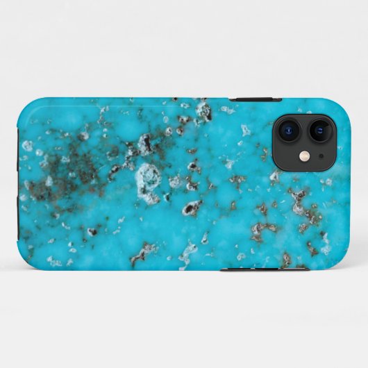 Gemstone-serie - Turquoise Hoesje-Mate iPhone Case (Achterkant (horizontaal))