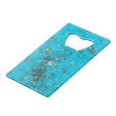 Gemstone Series - Turquoise Creditkaart Flessenopener (Achterkant Gekanteld)