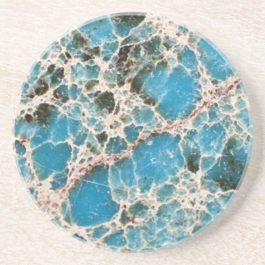 Gemstone Series - Turquoise Mosaic Zandsteen Onderzetter (Voorkant)