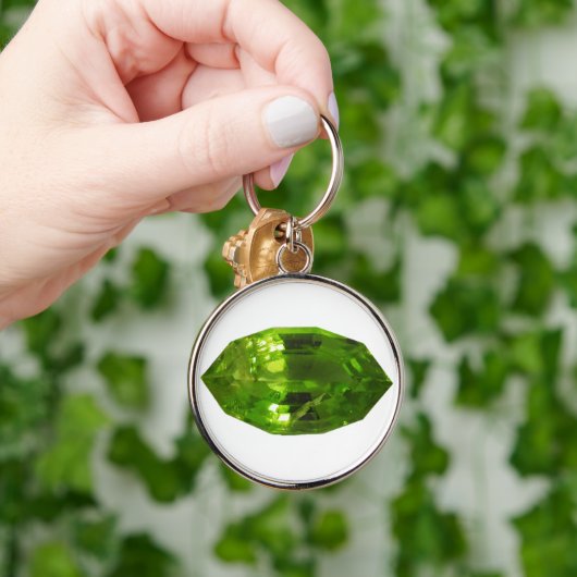 Gemstone Sleutelhanger Green Peridot (Hand)