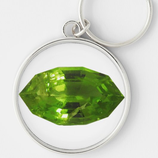 Gemstone Sleutelhanger Green Peridot (Voorkant)