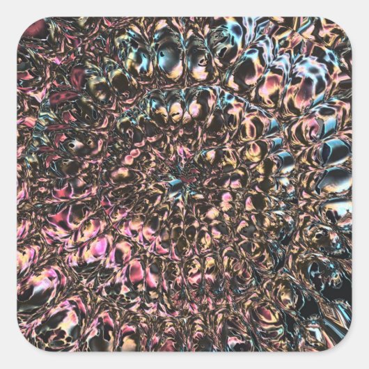 Gemstone Spiral Vierkante Sticker (Voorkant)