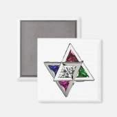 Gemstone Star Magneet (Voorkant / Achterkant)