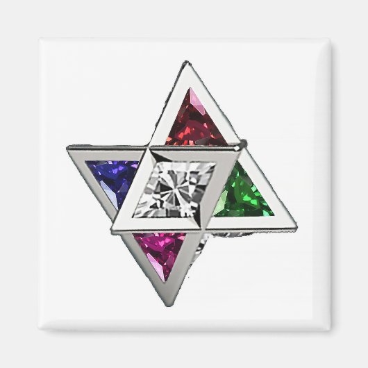 Gemstone Star Magneet (Voorkant)