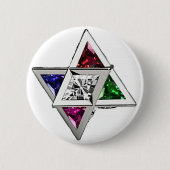 Gemstone Star Ronde Button 5,7 Cm (Voorkant)