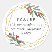 Gemstone | Terugkeeradres feestdag Ronde Sticker (Voorkant)