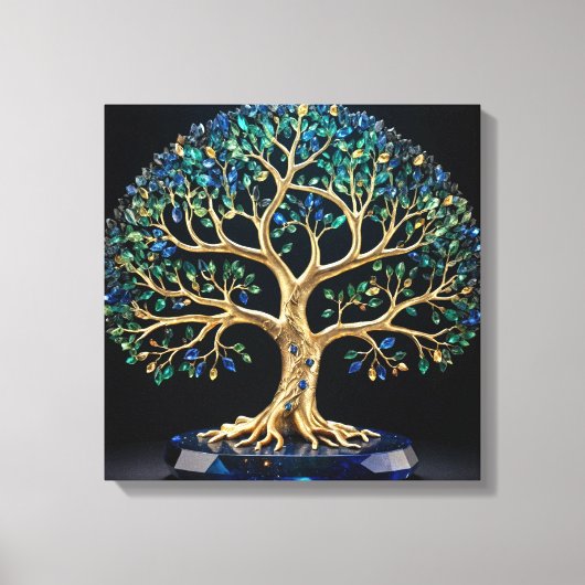 Gemstone Tree of Life Canvas Afdruk (Voorkant)