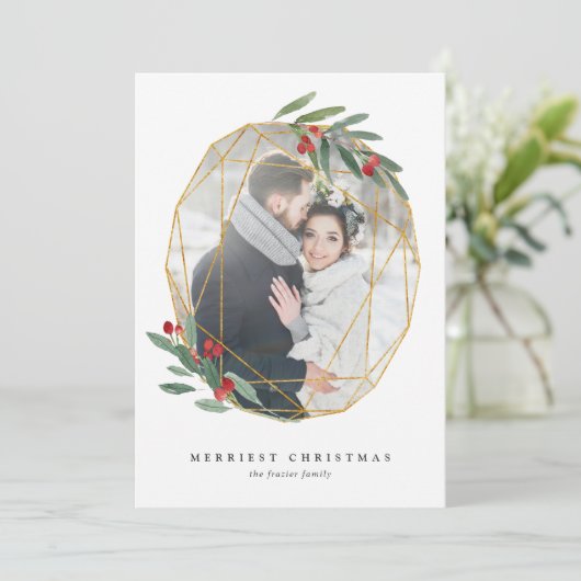 Gemstone | Vakantieknopkaart Feestdagenkaart (Staand voorkant)