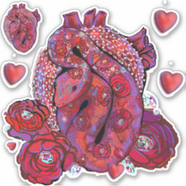 Gemstone Viper met Rozen en harten Sticker