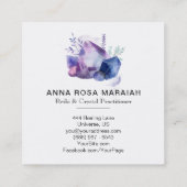 * Gemstone Waterverf Gem Universe Reiki Crystal Vierkante Visitekaartje (Achterkant)