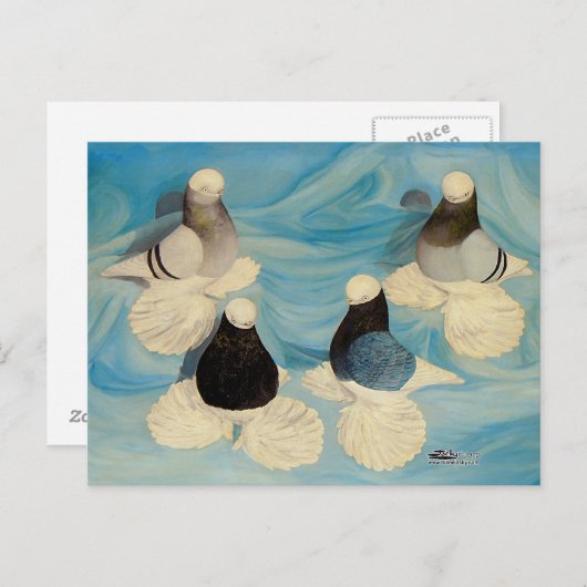 Gemufferde tumblers Vier Briefkaart (Voorkant / Achterkant)