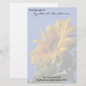 Gemuleerde zonale zonnebloemen, op maat gesneden b briefpapier (Voorkant / Achterkant)