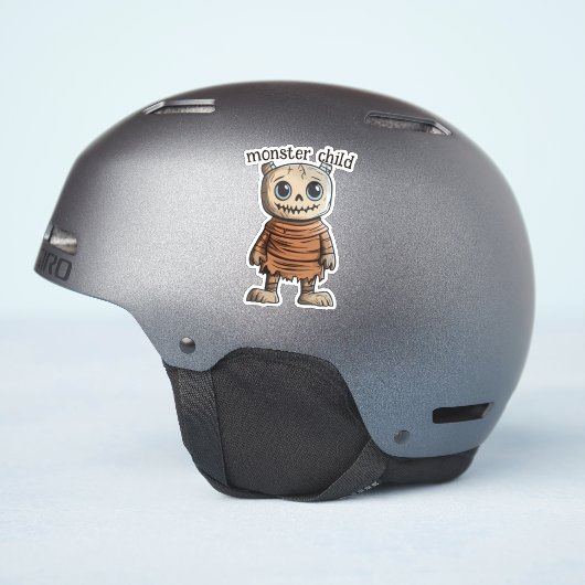 Gemummificeerd monsterkind sticker (Helm Zijkant)
