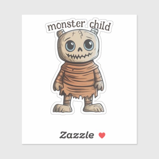 Gemummificeerd monsterkind sticker (Vel)