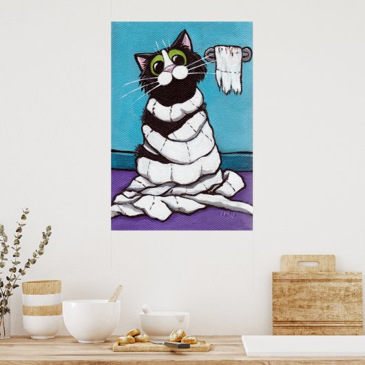 Gemummificeerd - Whimsical Cat Print (Keuken)