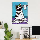 Gemummificeerd - Whimsical Cat Print (Thuiskantoor)