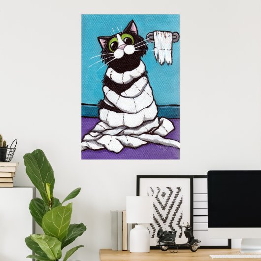Gemummificeerd - Whimsical Cat Print (Thuiskantoor)