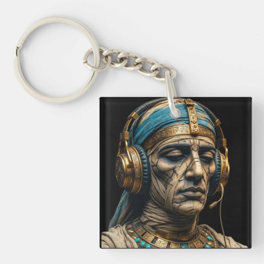 Gemummificeerde Beschermer Hanger - Oude Egyptisch Sleutelhanger (voorkant)