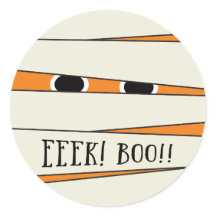 Gemummificeerde Halloween in Pompoen Sticker