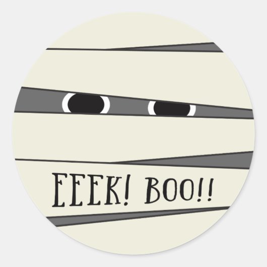 Gemummificeerde Halloween-Sticker Ronde Sticker (Voorkant)