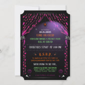 Gemummificeerde kostuums en Cocktails Halloween Kaart (Achterkant)