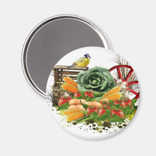Gemüse und Eier Magneet (Voorkant / Achterkant)