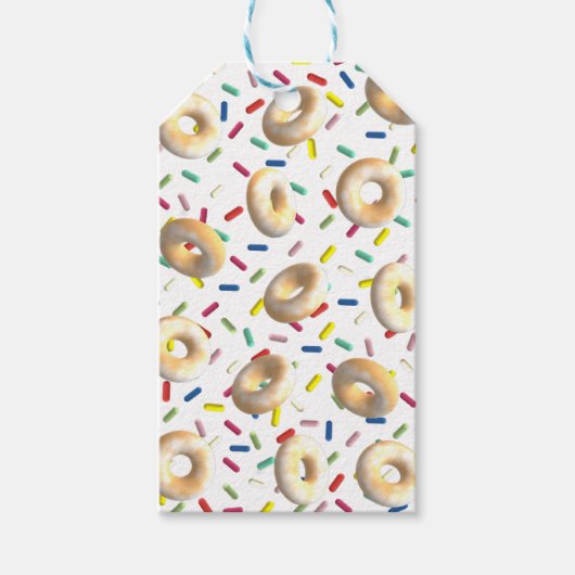 Gemustde Donuts en regenboogsprinken Cadeaulabel (Voorkant)