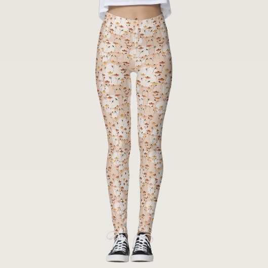 Gemusterd groen leggings (Voorkant)