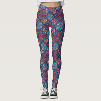 Gemusterd groen leggings