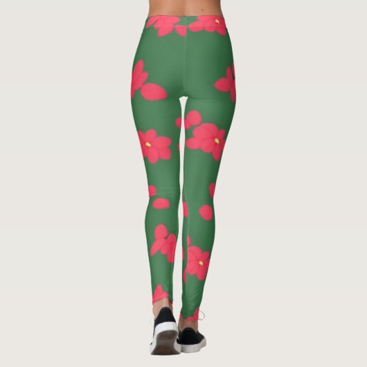 Gemusterd groen leggings (Achterkant)