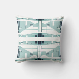 Gemuteerd groen op witte klassieke symmetrische mo kussen