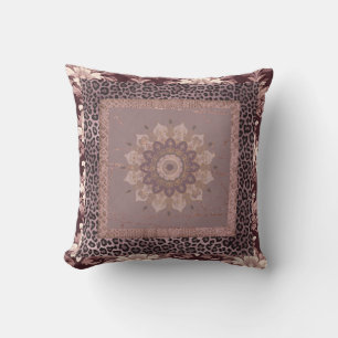 Gemuteerd roos mocha mousse damask kussen