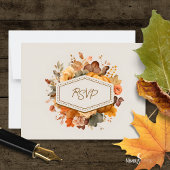 Gemuteerde bloemen RSVP Thanksgiving Kaart Classic