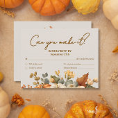 Gemuteerde bloemen RSVP Thanksgiving Kaart Classic