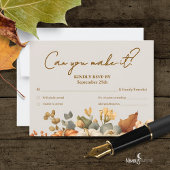 Gemuteerde bloemen RSVP Thanksgiving Kaart Classic
