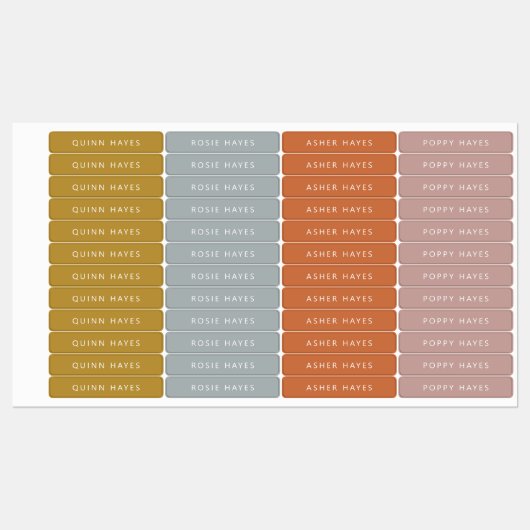 Gemuteerde Boho-naamlabels Labels (Vel)