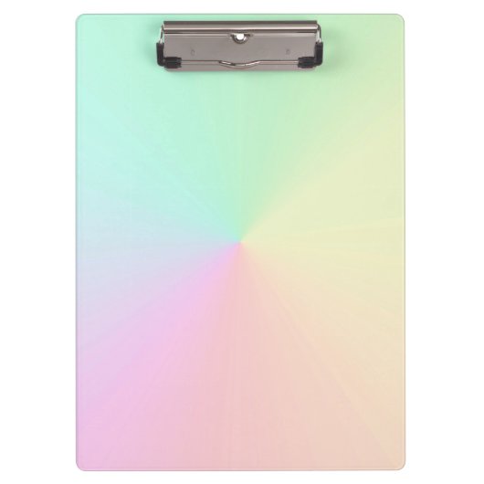 GeMuteerde gradiënt Ombre regenboogpasta esthetisc Klembord (Voorkant)